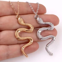 stainless steel snake necklace for women animal dangle pendant necklace minimalist style fashion female animal jewelry gift