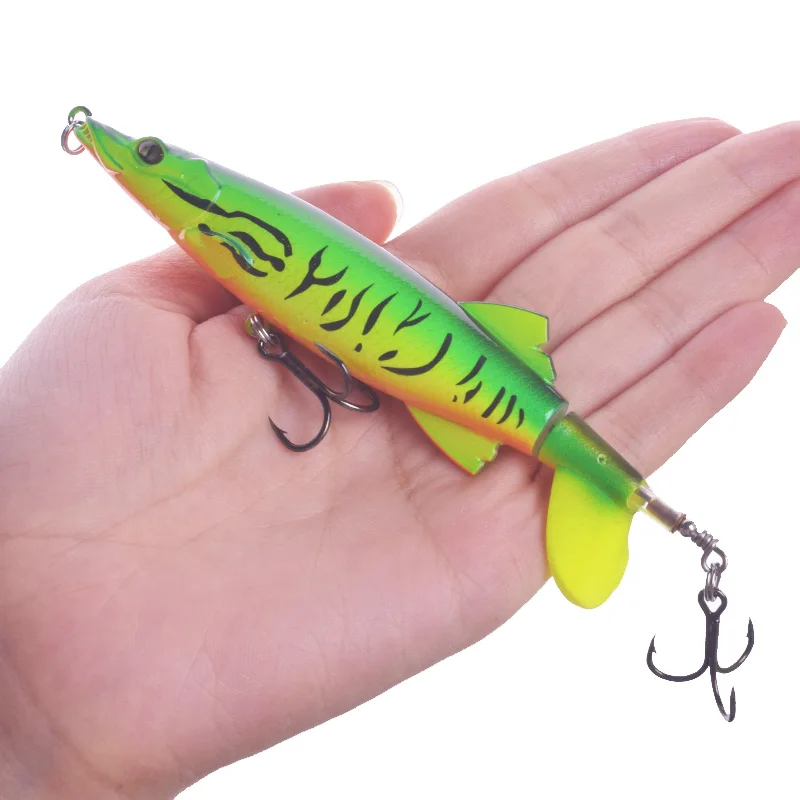 Proleurre Whopper Popper Fishing lures 13cm 16.5g Hard Baits Soft Rotating Tail Topwater plopper High Quality Floating wobblers