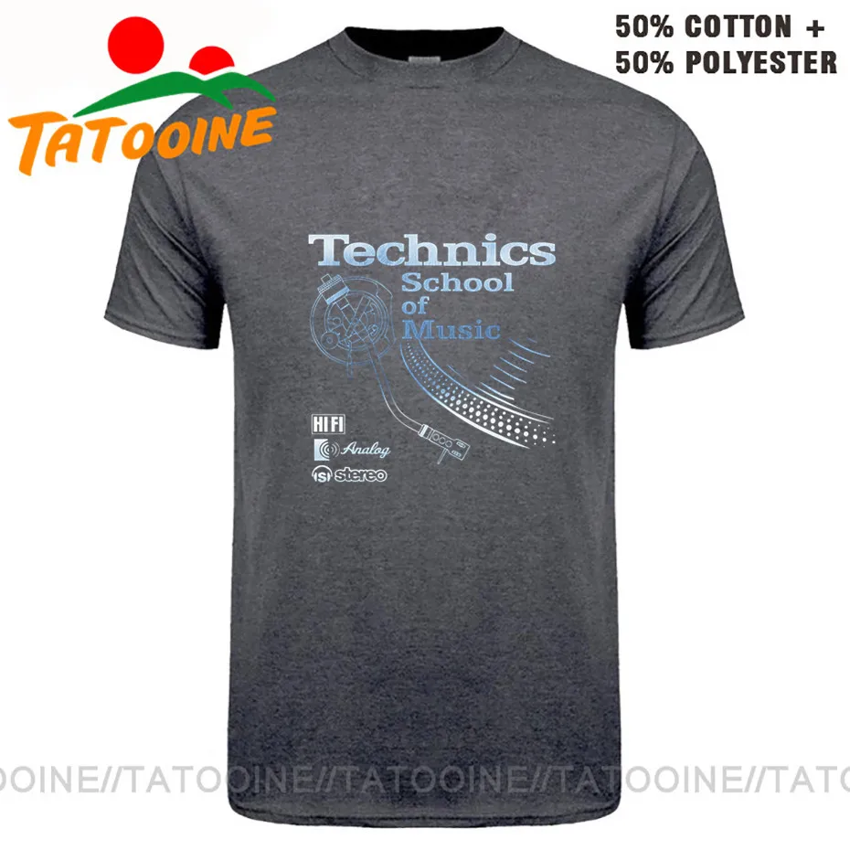 Ретро футболка Tatooine Deejay длинная для игры техника школа музыки Мужская Винтажная