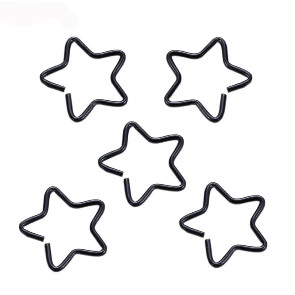 Black star 2 шт ювелирные изделия для тела хирургическая сталь Daith сердце кольцо хряща трагус Пирсинг обруч губы Нос Кольца орбитальные Ушные Шпильки спираль ювелирные изделия - Окраска металла: Black star