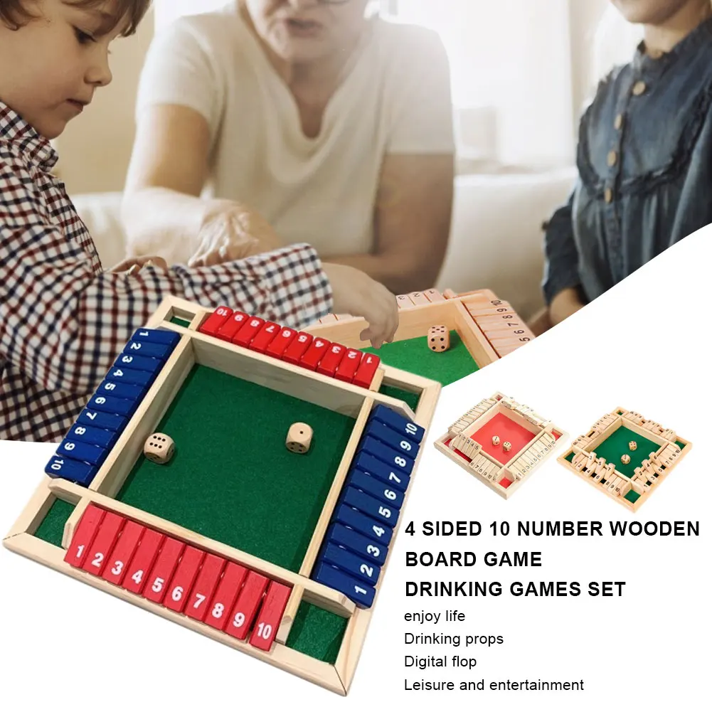 

Family Interactive Game Props Four Sided Numbers Board Game Set Dice Party Club Drinking Games for the Classroom Home