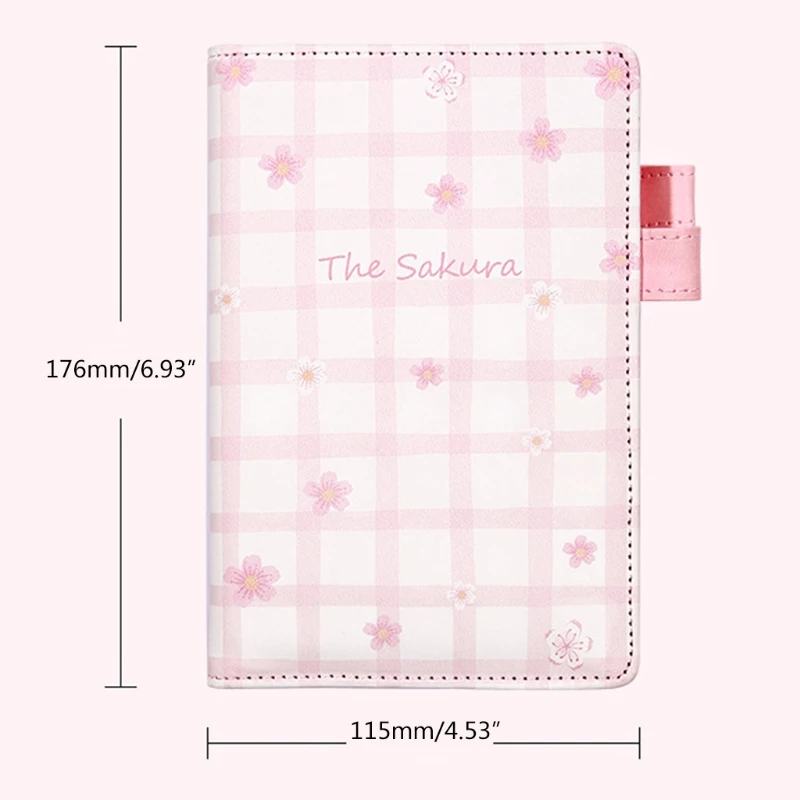 

Cherry Blossoms Notebook A6 Sakula Notepad Notebook w/ 2 Pen Holders Study Notebook School Office Stationary