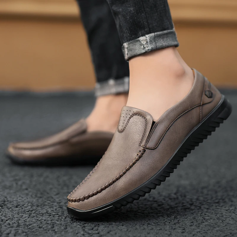 Туфли Tenis Masculino мужские кожаные уличные повседневные Формальные модные черные