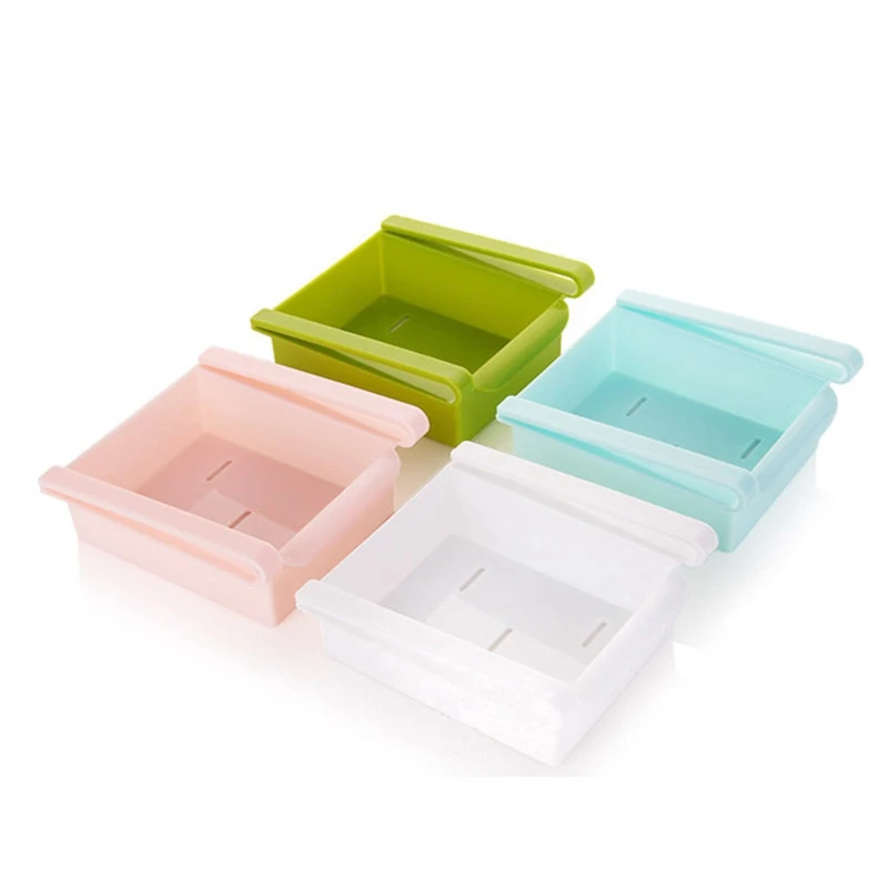 

Shelf Drawer Slide Under Organizer Space Saving Kitchen Fridge 2x Box Rack