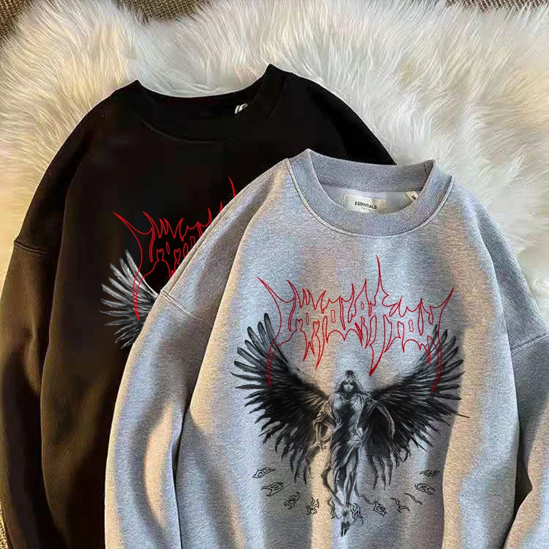 Женская бархатная толстовка с капюшоном винтажная Толстовка Оверсайз в