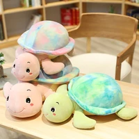 new nice colorful tortoise stuffed animal plush toy cute rainbow sea turtle doll soft cushion nap pillow kids girls kawaii gift