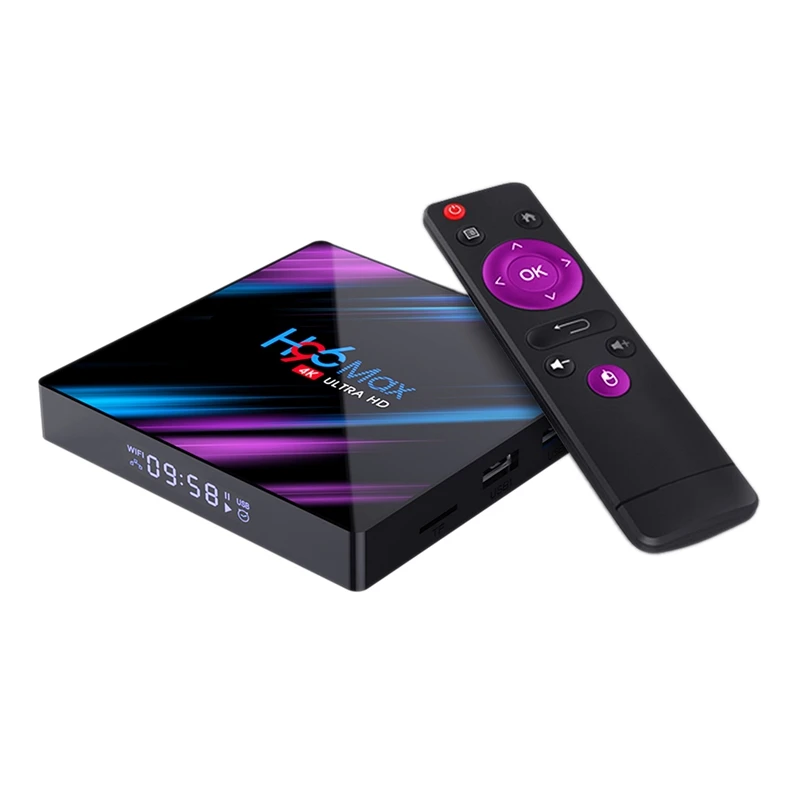 

H96 MAX RK3318 Смарт ТВ Box Android 10, 2 Гб оперативной памяти, 16 Гб встроенной памяти, 4K для Youtube Media Player H96MAX ТВ коробка Декодер каналов кабельного телевид...