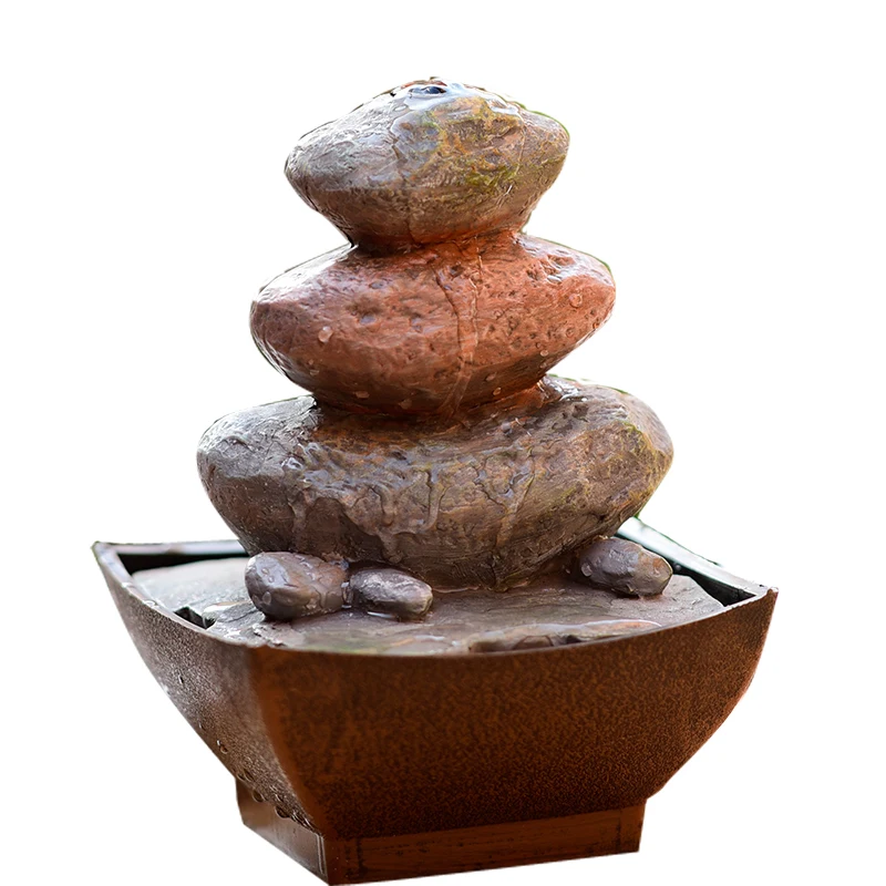 110V/220V скала фонтан Творческий Изделия из смолы для офиса Гостиная крытый фонтаны