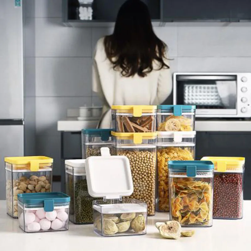 

Plastic Food Sealed Tank Kitchen Dry Goods Storage Tank Storage Box Fresh-Keeping Cereals Sealed Box Large Fresh-Keeping Box