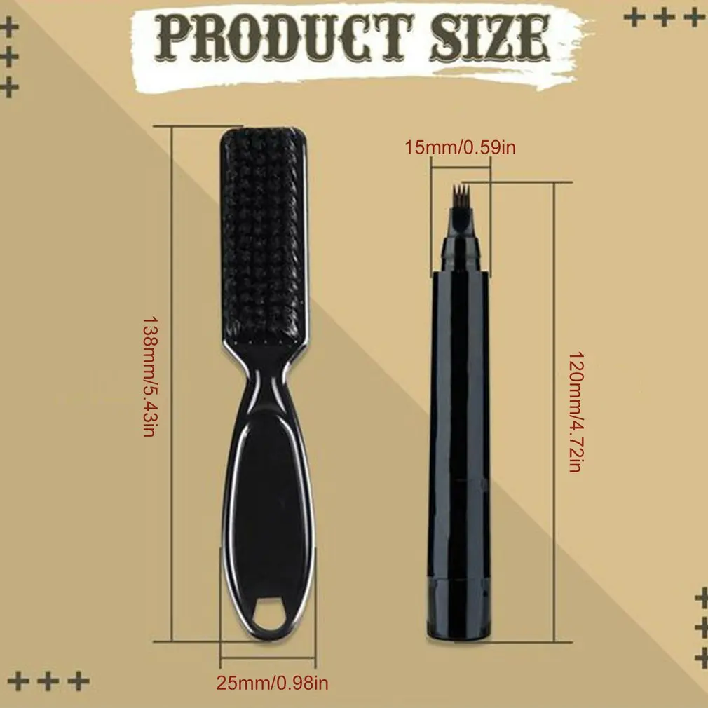 

Men's Beard Pencil Tight Beauty Mini Prongs For Seamless Application Long-lasting Soft Brush Beard Pencil