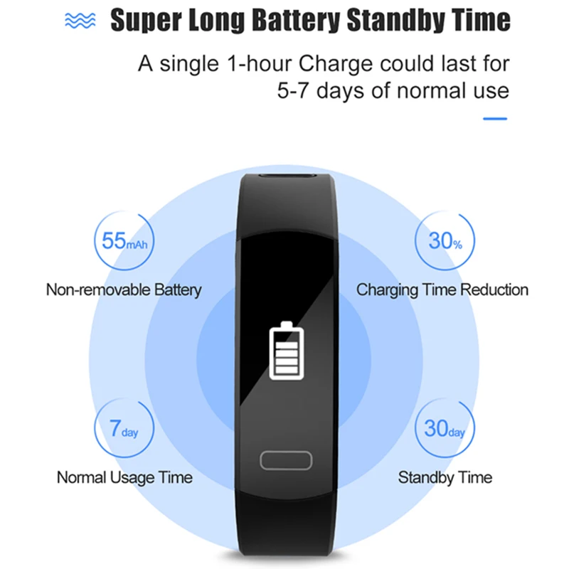 LIGE 2019 спортивный браслет Bluetooth умный трекер активности пульсометр длительное