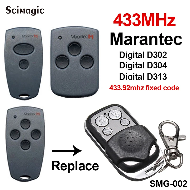 

Marantec Garage Remote Control Clone 868 MHz 433mhz Marantec Gate Door Opener Transmitter Keychain Commander