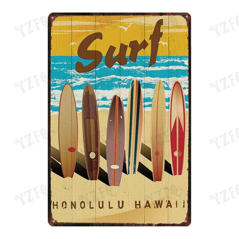 

Aloha Vintage Tin Sign Metal Plates For Wall Art Retro Home Living Room Decor Poster 30X20CM DU-4007A