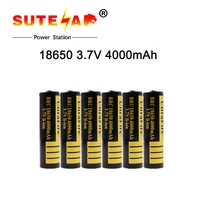 new 10pcs18650 battery 3 7v 4000mah rechargeable lithium battery for flashlight lithium battery free delivery