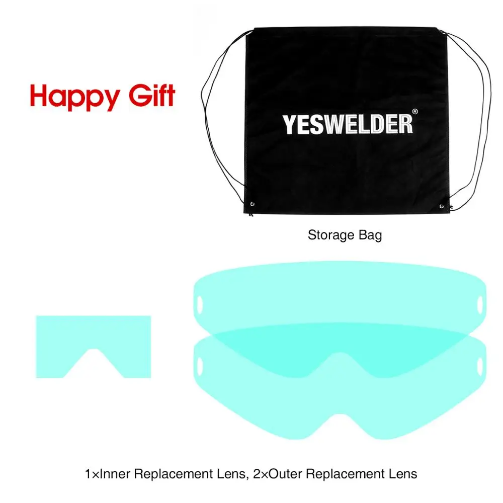 Сварочный шлем YESWELDER Солнцезащитный с автоматическим затемнением