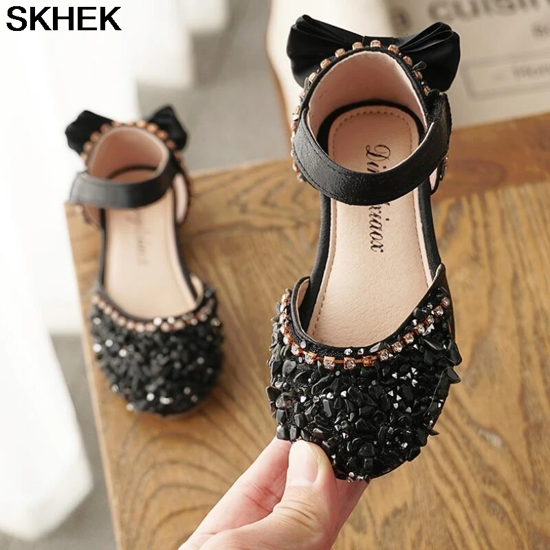 Детские кожаные сандалии для девочек летняя детская обувь детские с цветами