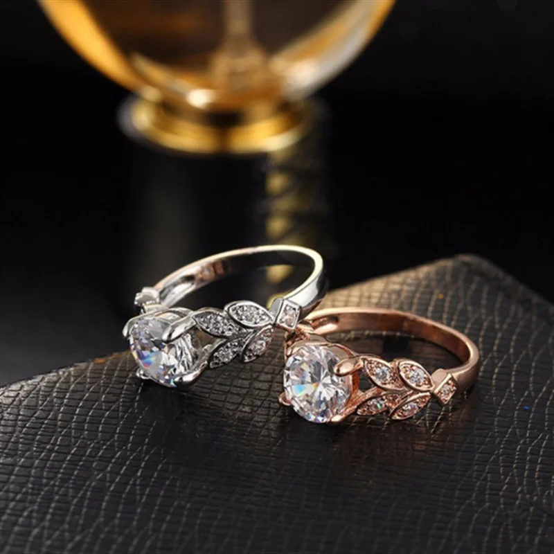 

Модное Ювелирное кольцо, ювелирные изделия, покрытое розовым золотом, циркониевое кольцо с бриллиантами, элегантное персонализированное о...