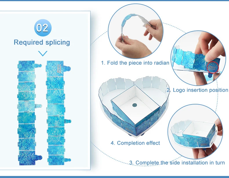 

Disney 3D Puzzle Music Box Frozen Aisha Princess DIY Kids Gift Merry Go Round Stereo Handmade Rotating Melody Birthday Toy