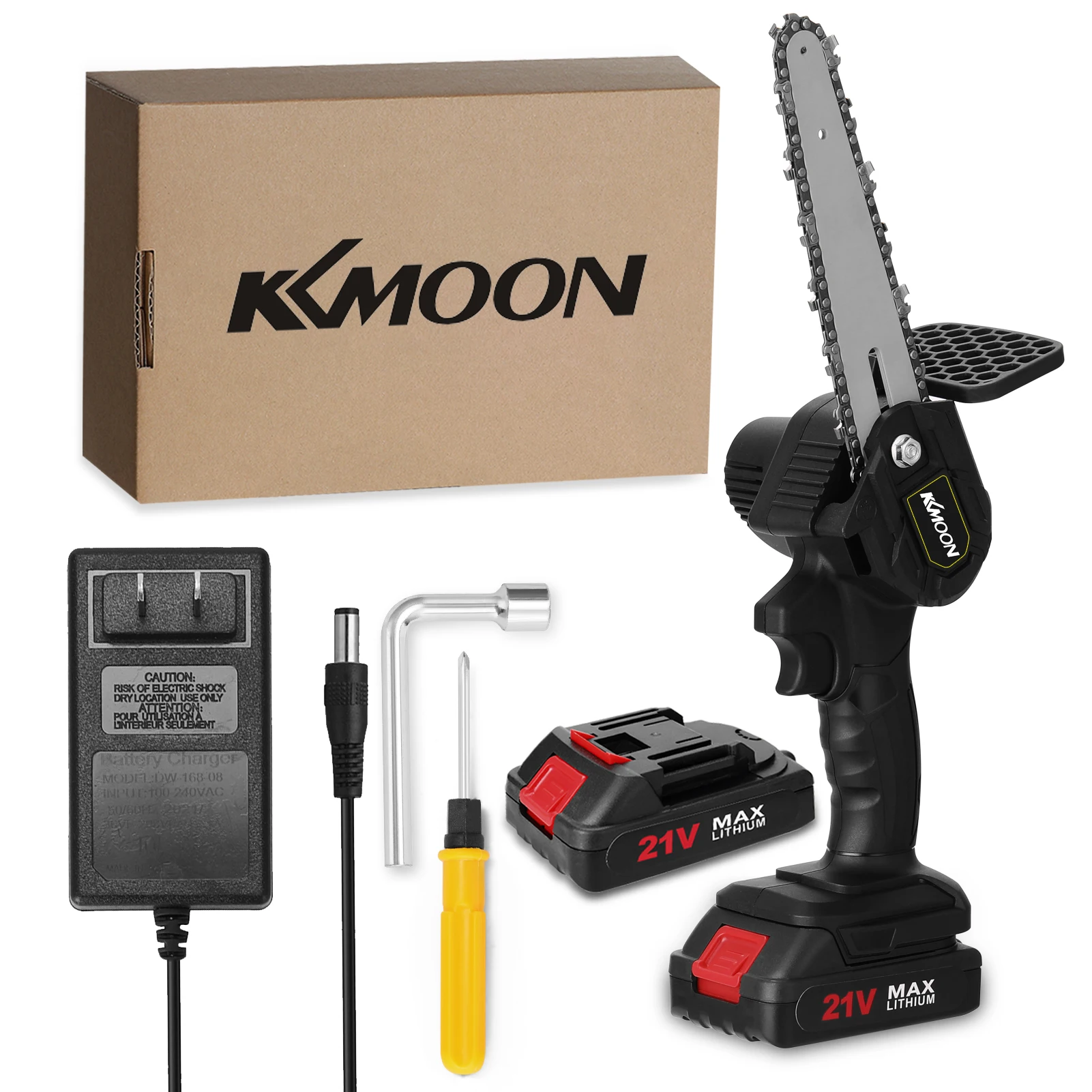

Электрическая цепная пила KKmoon, 6 дюймов, 21 в, с 2 аккумуляторами