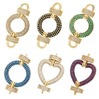 Аксессуары для браслетов сделай сам, застежка в форме губ, круглый разъем из Кубического циркония ААА для изготовления ожерелья ручной работы, Ювелирная фурнитура