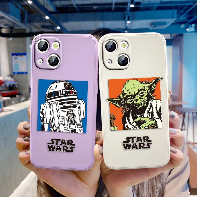 

Star Wars battle robot For Apple iPhone 13 12 Mini 11 Pro XS MAX XR X 8 7 6S SE Plus Liquid Silicone Soft Cover Phone Case