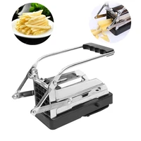 manual potato chip slicer french fries cutter stainless steel potato strip maker fruit vegetable chopper machine kitchen tools