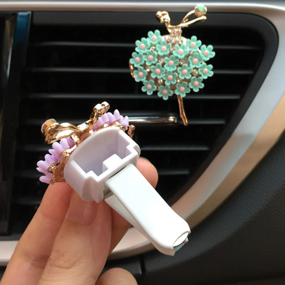 Car Air Freshener Ballet Girl Perfume Vent Clip Conditioning Outlet Fragrance Clips Interior Decoration |