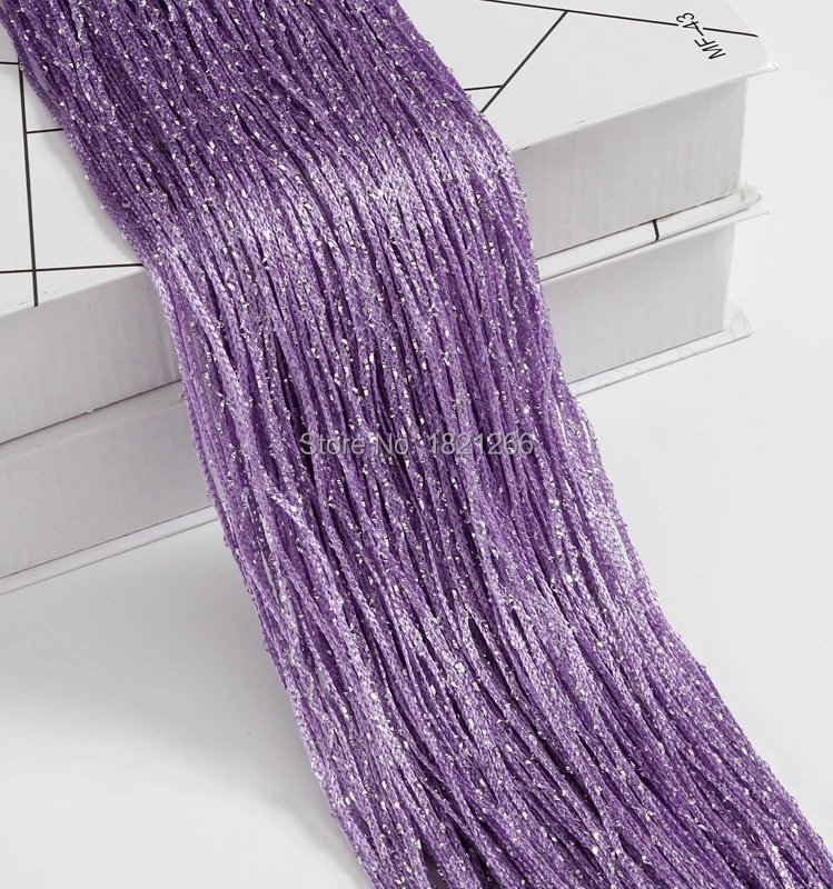 Light Purple Шторы с бисером занавесы дверь бусины вышитые шторы окно стены разделитель комнат ширма дверной проем дома гостиной Свадебный декор - Цвет: Light Purple