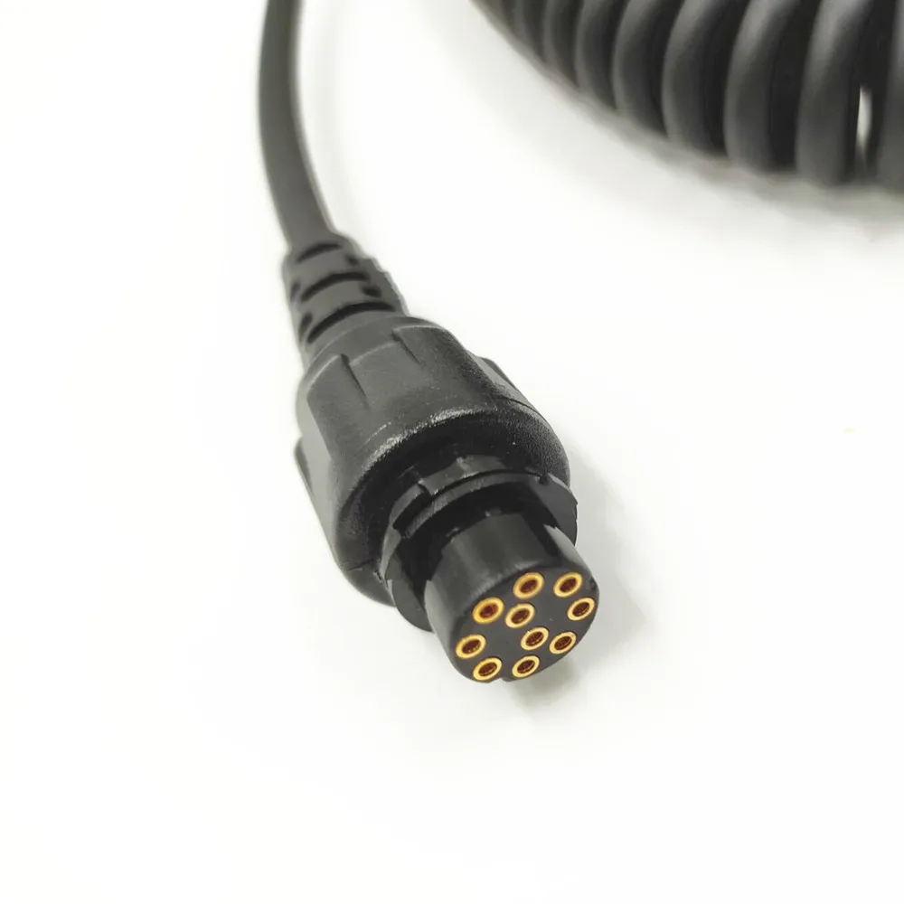 Cable de repuesto de 10 pines, Conector de aviaci&oacute;n para SM25A1, micr&oacute;fono, altavoz, para MD-650, MD650, radio de coche-1
