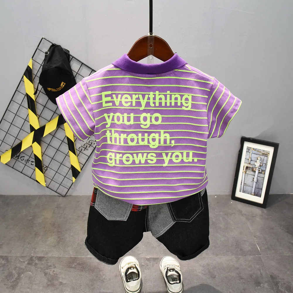 Комплект одежды для мальчиков 2-7 лет хлопковый с шортами |