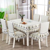 modern europe table cloth flower lace thick chair cover seat cushion rectangle tablecloth banquet home wedding decor tapetes
