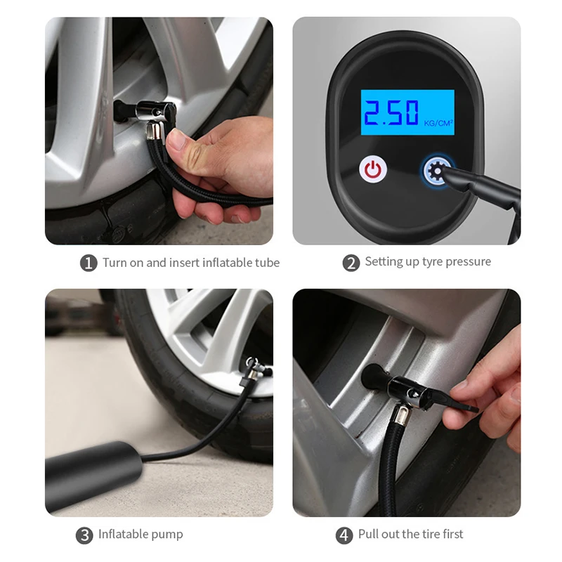 Precio Batería Recargable 12V Bomba De Aire 150 Psi Inflador De Neumáticos Inalámbrico Portátil Compresor Digital Bomba De Llanta Para Neumáticos De Coche Bicicleta Bolas