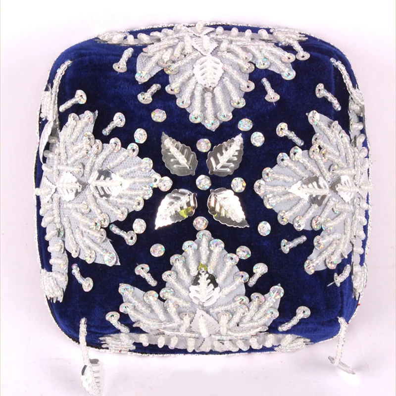 Шапка Синьцзян уйгур ручной работы для женщин и мужчин плоская шапка вышитая