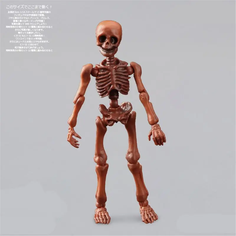 

Movable Mr. Bones Skeleton Human Model Skull Full Body Mini Figure Toy Halloween New Color Crystal Skull