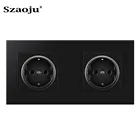 Настенная розетка Szaoju, 16 А, немецкая стандартная розетка Schuko, многослойная пластиковая панель, для умного дома