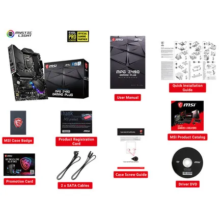 

MPG Z490 GAMING PLUS motherboard + I7-10700K CPU motherboard + CPU set