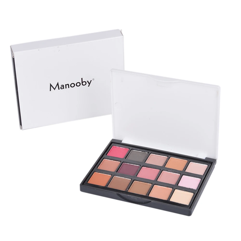 Manooby 15 Colors/SET Professional Women Eye Shadow Makeup Cosmetic Powder Waterproof Long Lasting Smoky Eyeshadow Palette |
