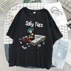 Женская футболка с графическим принтом Салли-лице, забавная женская футболка с коротким рукавом, летние модные повседневные женские топы с коротким рукавом