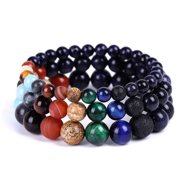 

Multi-style Eight Planets Bead Bracelet Universe Solar System Galaxy Natural Stone Beads Bracelet Handmade Jewelry Gifts