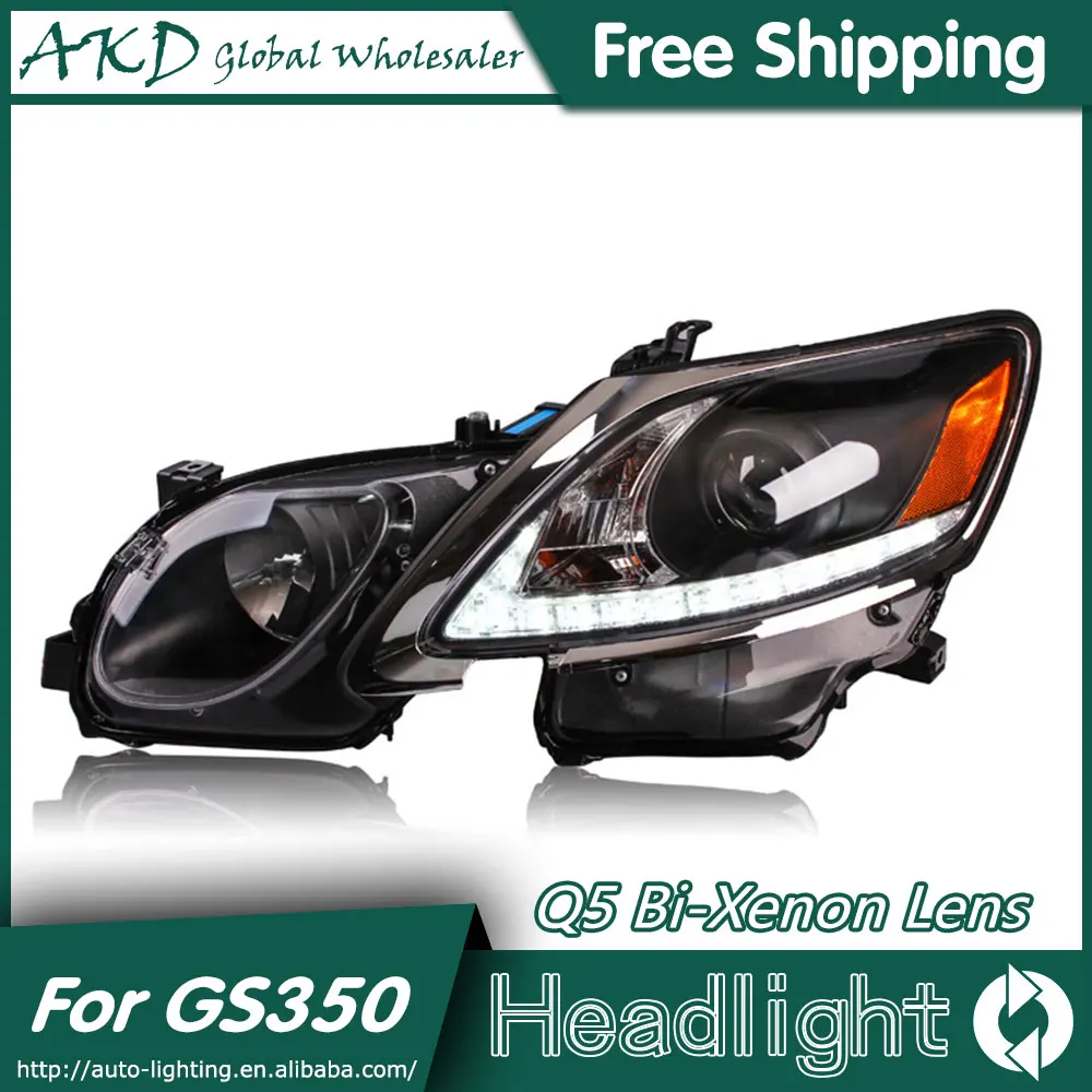 AKD автомобильный стайлинг для Lexus GS350 фары 2004 2011 GS300 светодиодный DRL биксеноновый