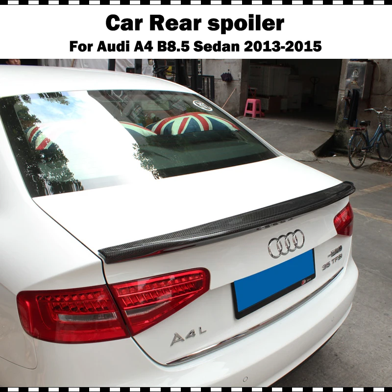 Для Audi A4 B9 sedan 2014 Стиль Caractere задний спойлер для багажника из углеродного волокна