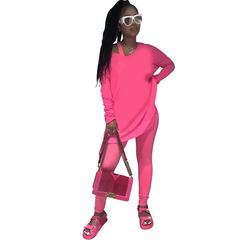 

Activewear Sporty Suit for Women Slim Fit Crop Tank Tops+pencil Legging+long Sleeve Loose Tshirts Matching Set 3 Piece Outfits