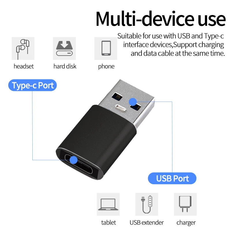 Адаптер OTG с портом USB C Мама на 3 1 папа | Мобильные телефоны и аксессуары