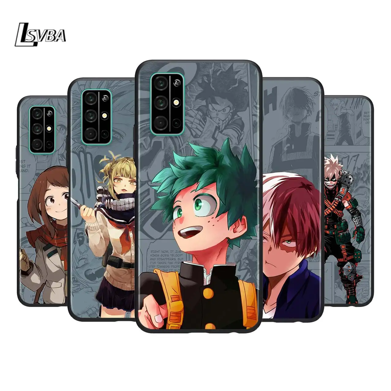

My Hero Academia for Huawei Honor V30 V20 Pro X10 9S 9A 9C 9X 8X 10 9 Lite 8 7 Pro Silicone Soft Black Phone Case