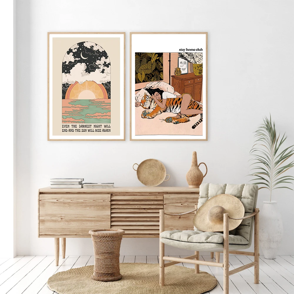 Абстрактная Скандинавская детские брюки с тигровым анимальным изображение Muralla