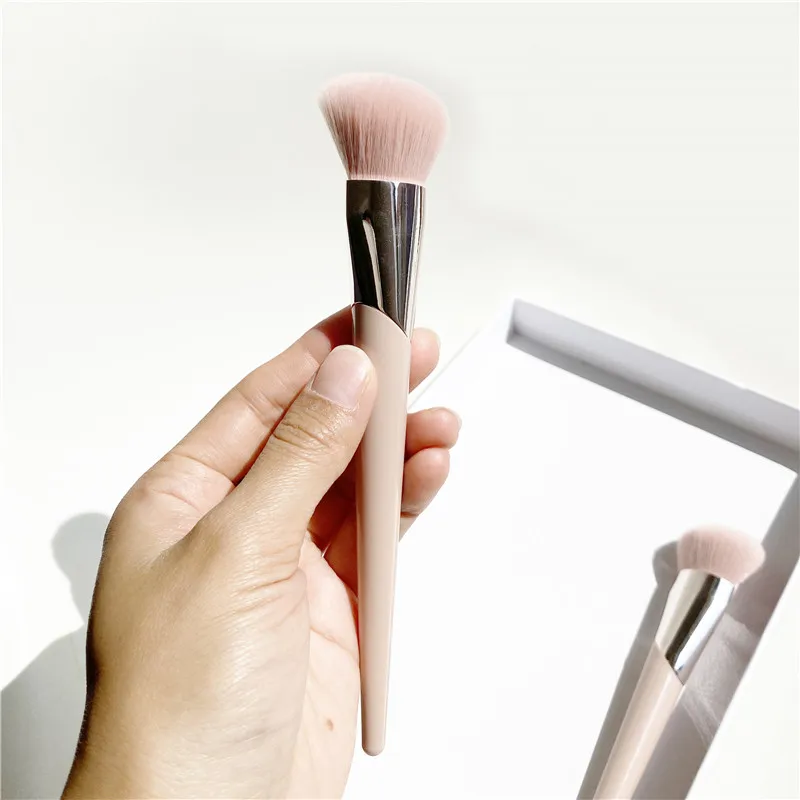 New PINK Angled Sculpting Bronzer Brush - Synthetic Face Powder Contour Makeup Brush images - 6