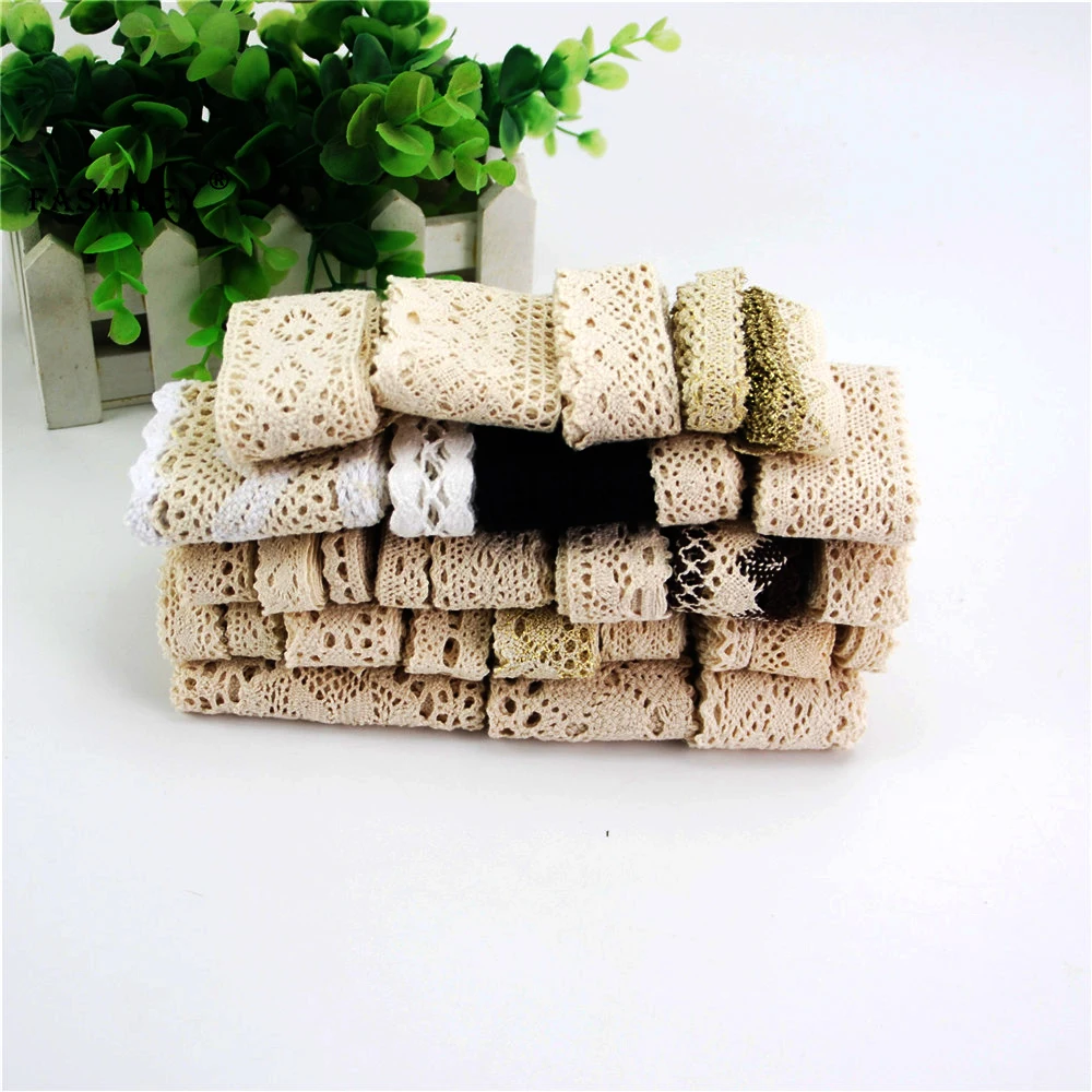 Хлопковая кружевная отделка 8 мм 65 цвет слоновой кости белая ткань Швейные