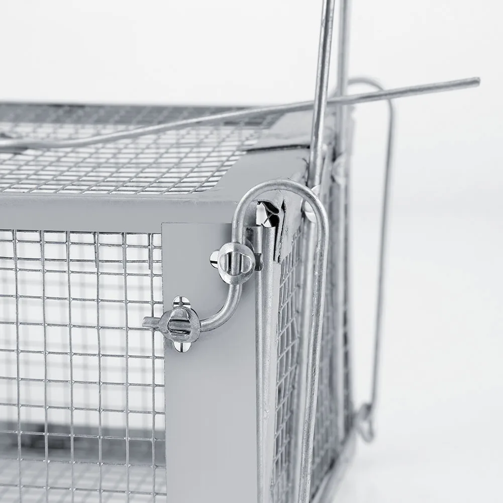 

26.2x14x11.4cm Silver Rat Trap Cage Small Live Animal Pest Rodent Mouse Control Bait Catch Perfect for removing small pest