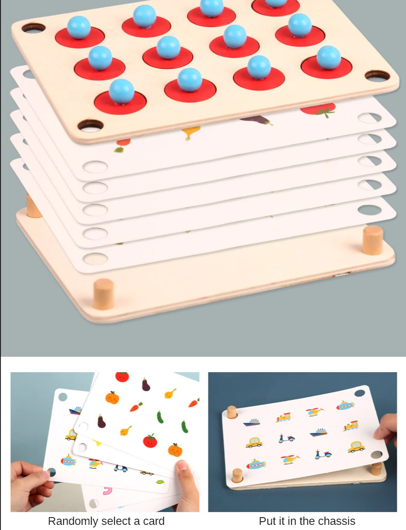 Монтессори матч памяти Шахматы 3D головоломка Повседневная семья вечерние игра