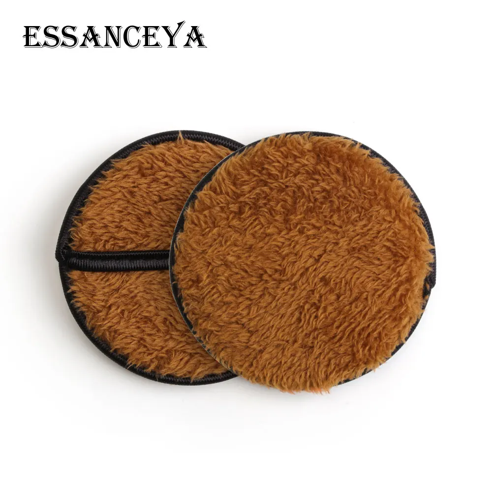 2 PCS-brown ESSANCEYA 1/2/3 шт салфетки из микрофибры колодки жидкость для снятия Полотенца для чистки лица и глаз полотенце для макияжа многоразовые хлопок двойной слой салфетка для протирания - Цвет: 2 PCS-brown